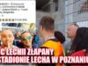 Kibic Lechii rozkminiony przez fanów Lecha na stadionie w Poznaniu (21.05.2017 r.)