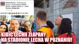 Kibic Lechii rozkminiony przez fanów Lecha na stadionie w Poznaniu (21.05.2017 r.)