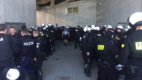 Obstawa policji przed meczem Lech – Legia (20.05.2018 r.)