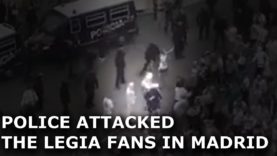 POLICE ATTACKED THE LEGIA FANS IN MADRID [REAL – LEGIA 18.10.2016 r.]