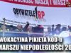 Prowokacyjna pikieta KOD-u na trasie Marszu Niepodległości (11.11.2016 r.)