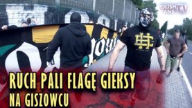 Ruch pali flagę GKS-u Katowice na Giszowcu (10.05.2018 r.)