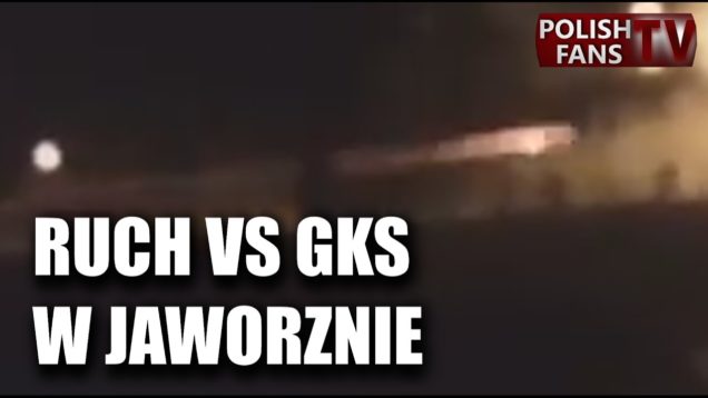 Starcie z użyciem rakietnic RUCH vs GKS w Jaworznie