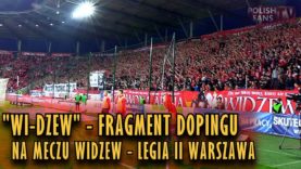 „WI-DZEW” – fragment dopingu na meczu Widzew – Legia II Warszawa (14.04.2018 r.)