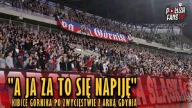 „A JA ZA TO SIĘ NAPIJĘ” – kibice Górnika po zwycięstwie z Arką Gdynia (22.04.2019 r.)
