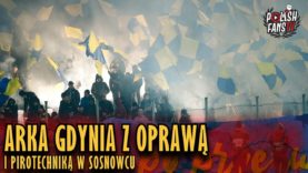 Arka Gdynia z oprawą i pirotechniką w Sosnowcu (17.02.2019 r.)