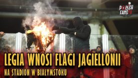 Legia wniosła flagi Jagiellonii na stadion w Białymstoku (26.10.2018 r.)