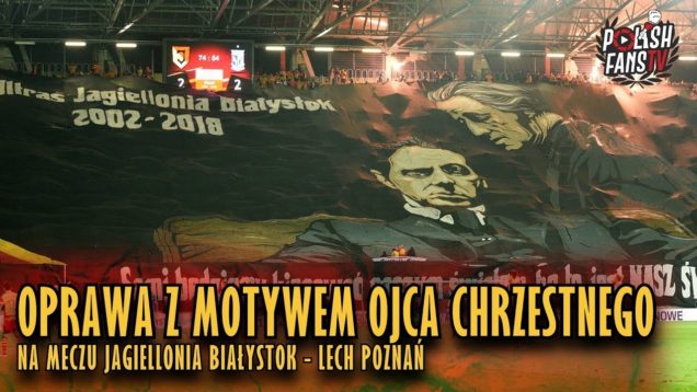 Oprawa z motywem Ojca Chrzestnego na meczu Jagiellonia – Lech (11.11.2018 r.)