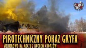 Pirotechniczny pokaz Gryfa Wejherowo na meczu z Ruchem Chorzów (14.04.2019 r.)