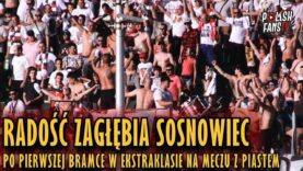 Radość Zagłębia Sosnowiec po pierwszej bramce w Ekstraklasie na meczu z Piastem (23.07.2018 r.)