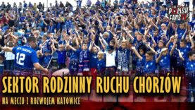 Sektor rodzinny Ruchu Chorzów na meczu z Rozwojem Katowice (01.09.2018 r.)