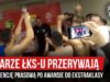 Piłkarze ŁKS-u przerywają konferencję prasową po awansie do Ekstraklasy (04.05.2019 r.)
