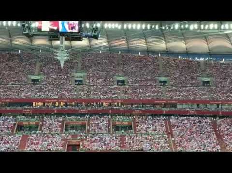 Flagowisko na Stadionie Narodowym podczas meczu Polska 4-0 Izrael (10.06.2019 r.)