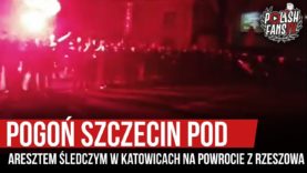 Pogoń Szczecin pod Aresztem Śledczym w Katowicach na powrocie z Rzeszowa (26.09.2019 r.)