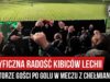 Specyficzna radość kibiców Lechii w sektorze gości po golu w meczu z Chełmianką (30.10.2019 r.)