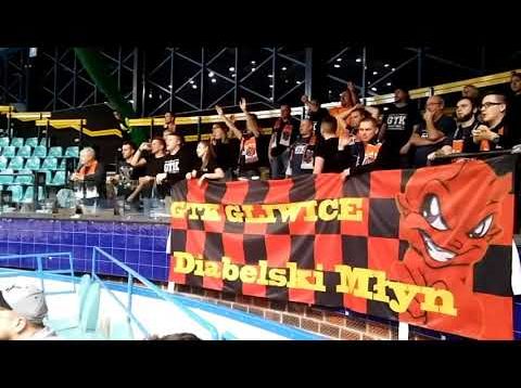 Kibice GTK Gliwice w wyjazdowym meczu z WKS Śląsk Wrocław