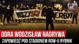 Odra Wodzisław nagrywa zapowiedź pod stadionem ROW-u Rybnik (24.01.2020 r.)