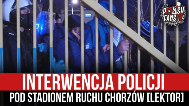 Interwencja policji pod stadionem Ruchu Chorzów [LEKTOR] (13.03.2021 r.)