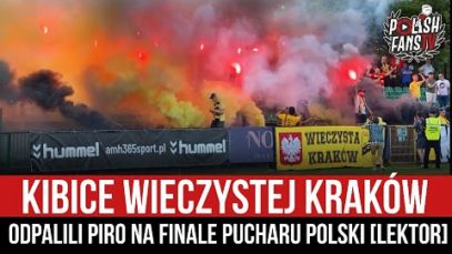 Kibice Wieczystej Kraków odpalili piro na finale Pucharu Polski [LEKTOR] (16.06.2021 r.)
