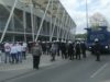 „KIBICE ŁKS pod stadionem skandują w kierunku Widzewa” – derby Łodzi 03/05 /22