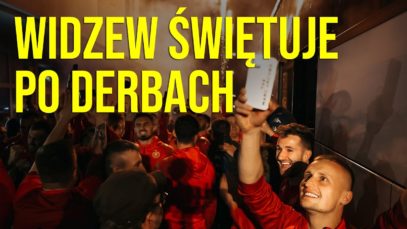 Powitanie piłkarzy Widzewa pod stadionem | 68. Derby Łodzi | ŁKS – Widzew 0:1 | 03.05.2022