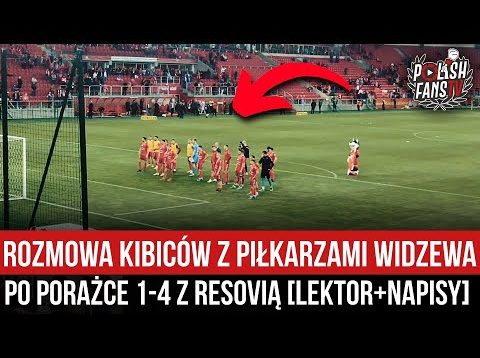 Rozmowa kibiców z piłkarzami Widzewa po porażce 1-4 z Resovią [LEKTOR+NAPISY] (07.05.2022 r.)