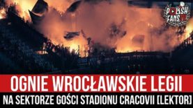 Ognie wrocławskie Legii na sektorze gości stadionu Cracovii [LEKTOR] (29.07.2022 r.)