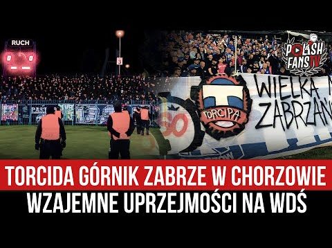 Torcida Górnik Zabrze w Chorzowie – wzajemne uprzejmości na WDŚ (01.09.2022 r.)