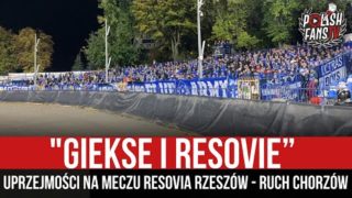 „GIEKSE I RESOVIE” – uprzejmości na meczu Resovia Rzeszów – Ruch Chorzów (08.10.2022 r.)